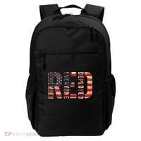Red Fridays Remember Everyone Deployed American Flag Backpack thumb 0