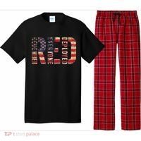 Red Fridays Remember Everyone Deployed American Flag Pajama Set thumb 0