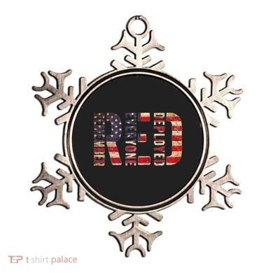 Red Fridays Remember Everyone Deployed American Flag Ornament