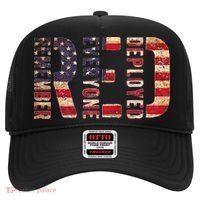 Red Fridays Remember Everyone Deployed American Flag Hat thumb 0