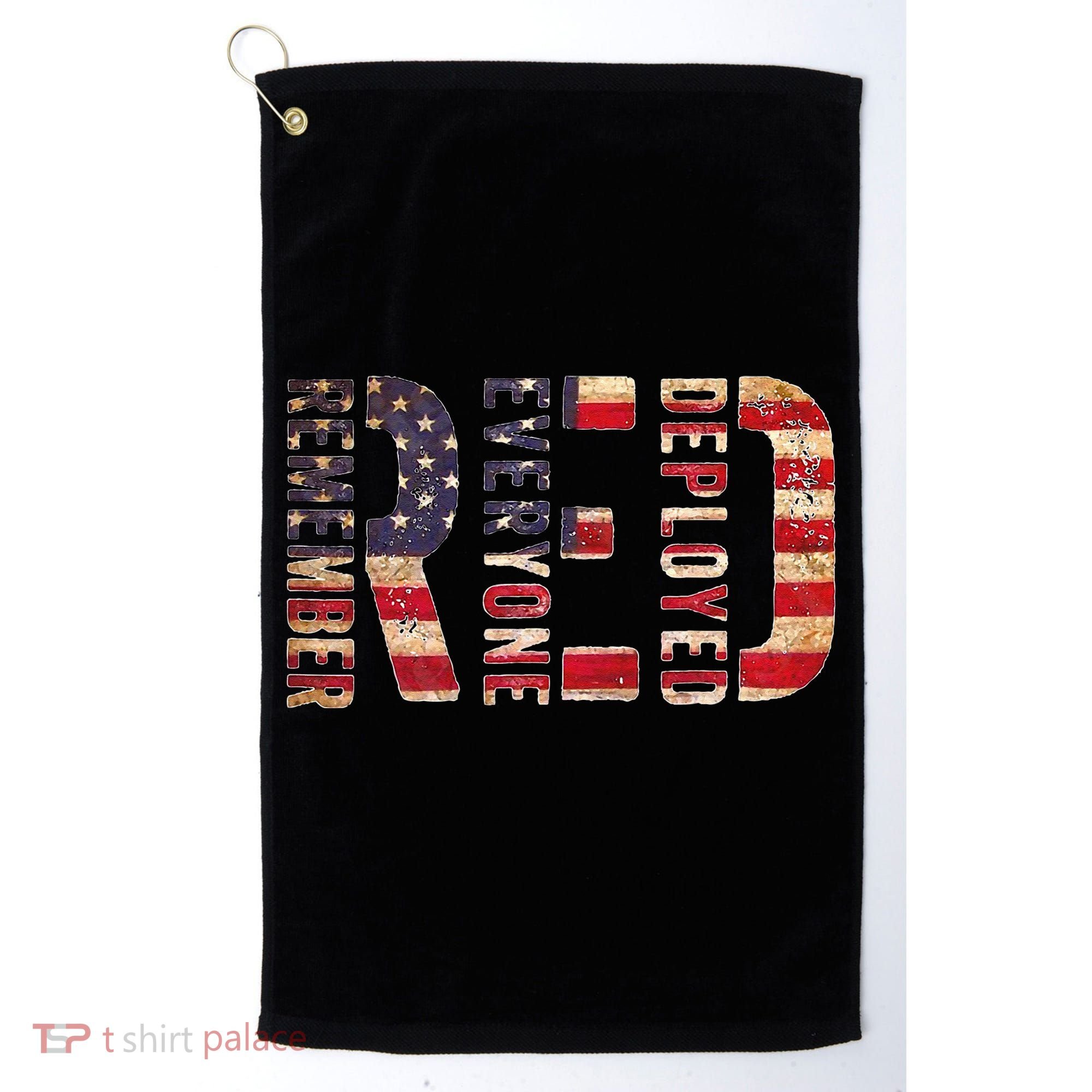 Red Fridays Remember Everyone Deployed American Flag Golf Towel
