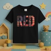 Red Fridays Remember Everyone Deployed American Flag Toddler T-Shirt thumb 3