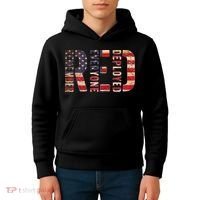 Red Fridays Remember Everyone Deployed American Flag Kids Hoodie thumb 4