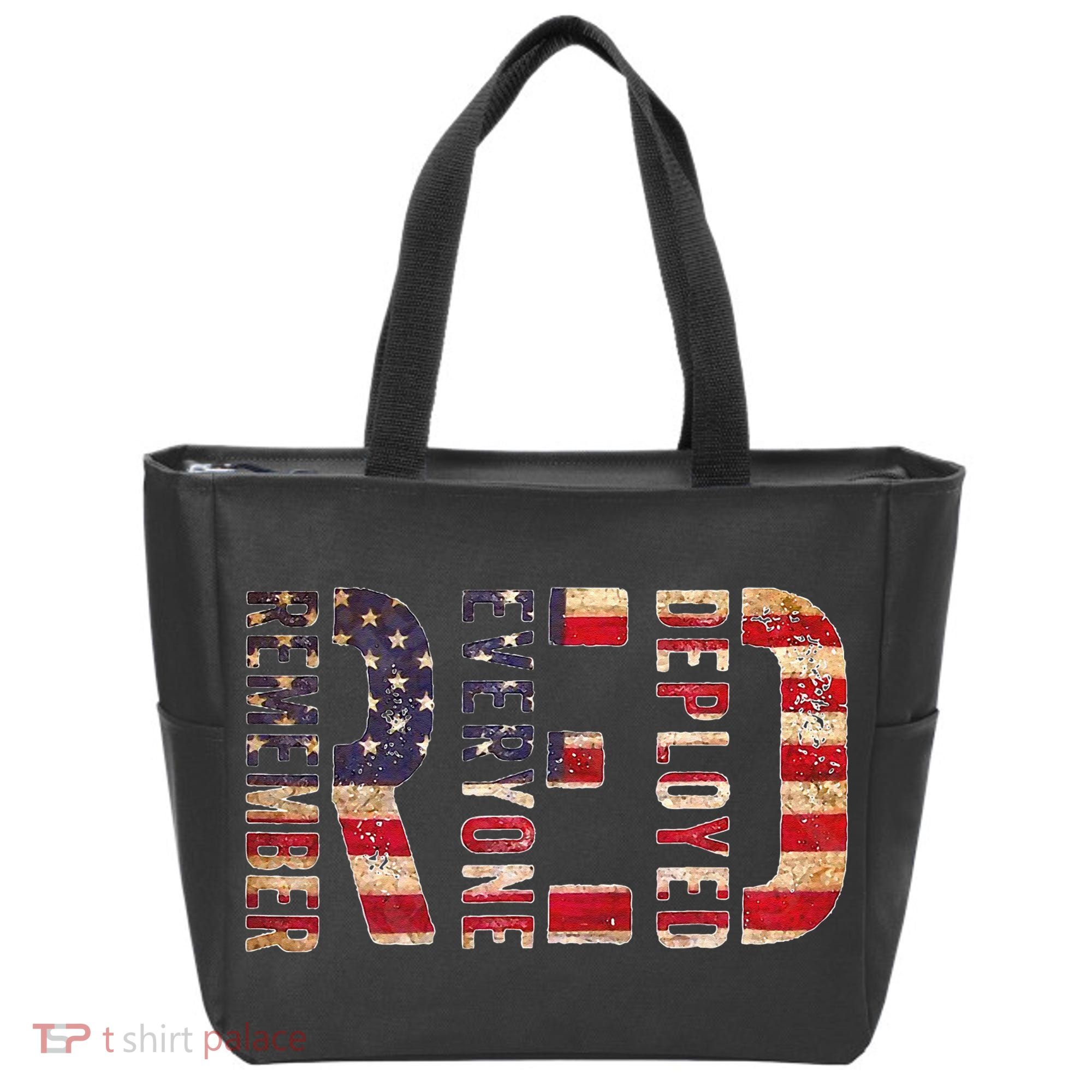 Red Fridays Remember Everyone Deployed American Flag Tote Bag