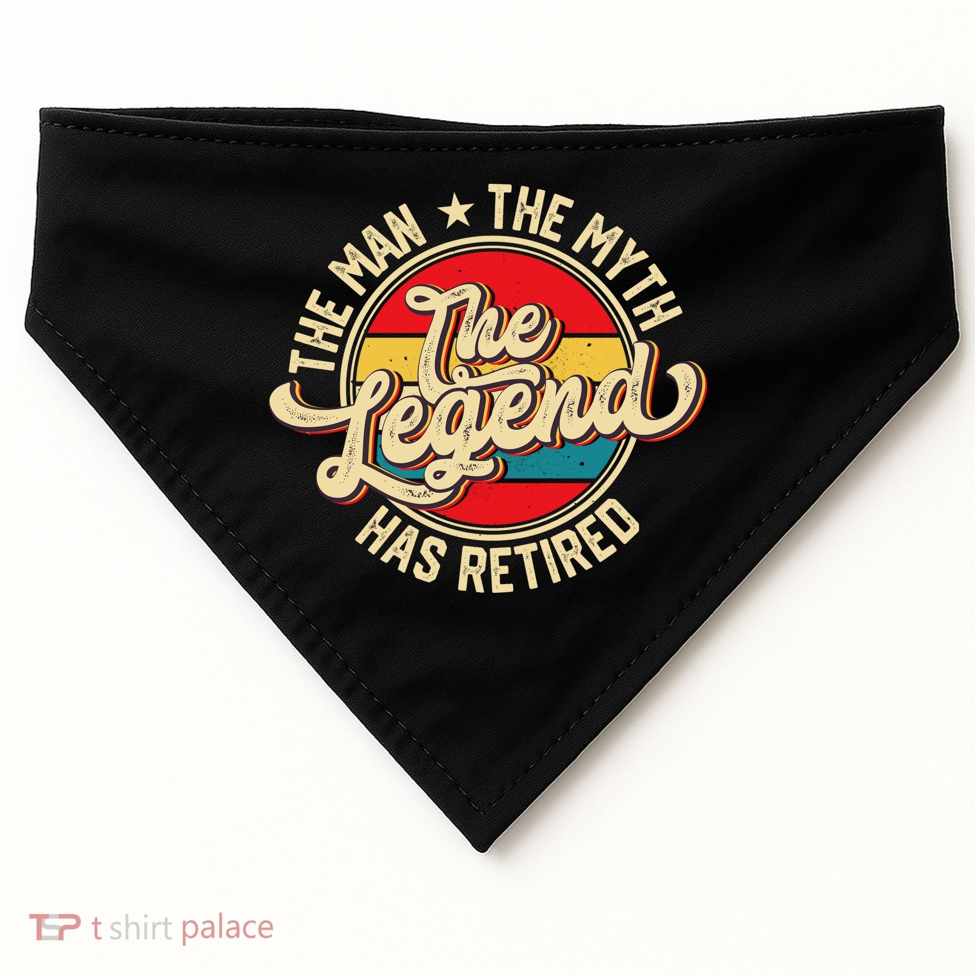 Retired Funny Retirement Gift For Men USA-Made Doggie Bandana