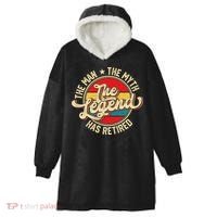 Retired Funny Retirement Gift For Men Hooded Wearable Blanket thumb 0