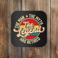 Retired Funny Retirement Gift For Men Coaster thumb 0