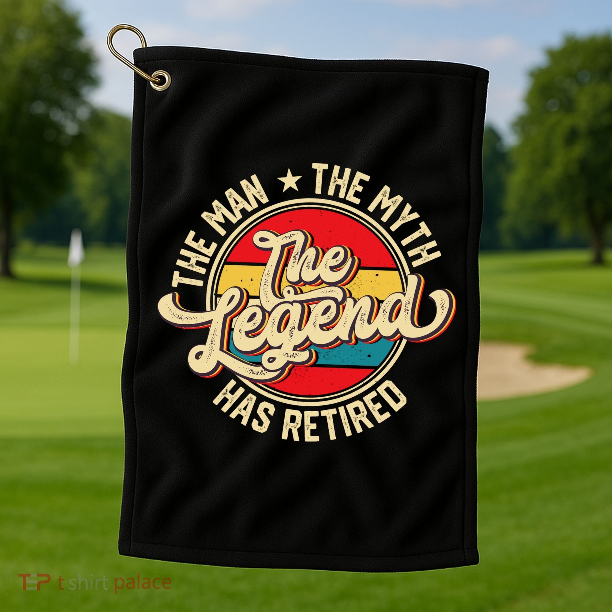 Retired Funny Retirement Gift For Men Golf Towel