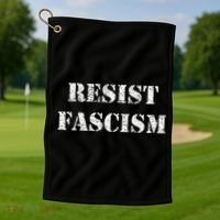 Resist Fascism Golf Towel thumb 1