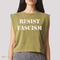 Resist Fascism Garment-Dyed Women's Muscle Tee thumb 2