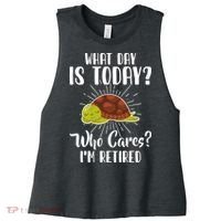 Retired Funny Retirement Gift Women's Racerback Cropped Tank thumb 0