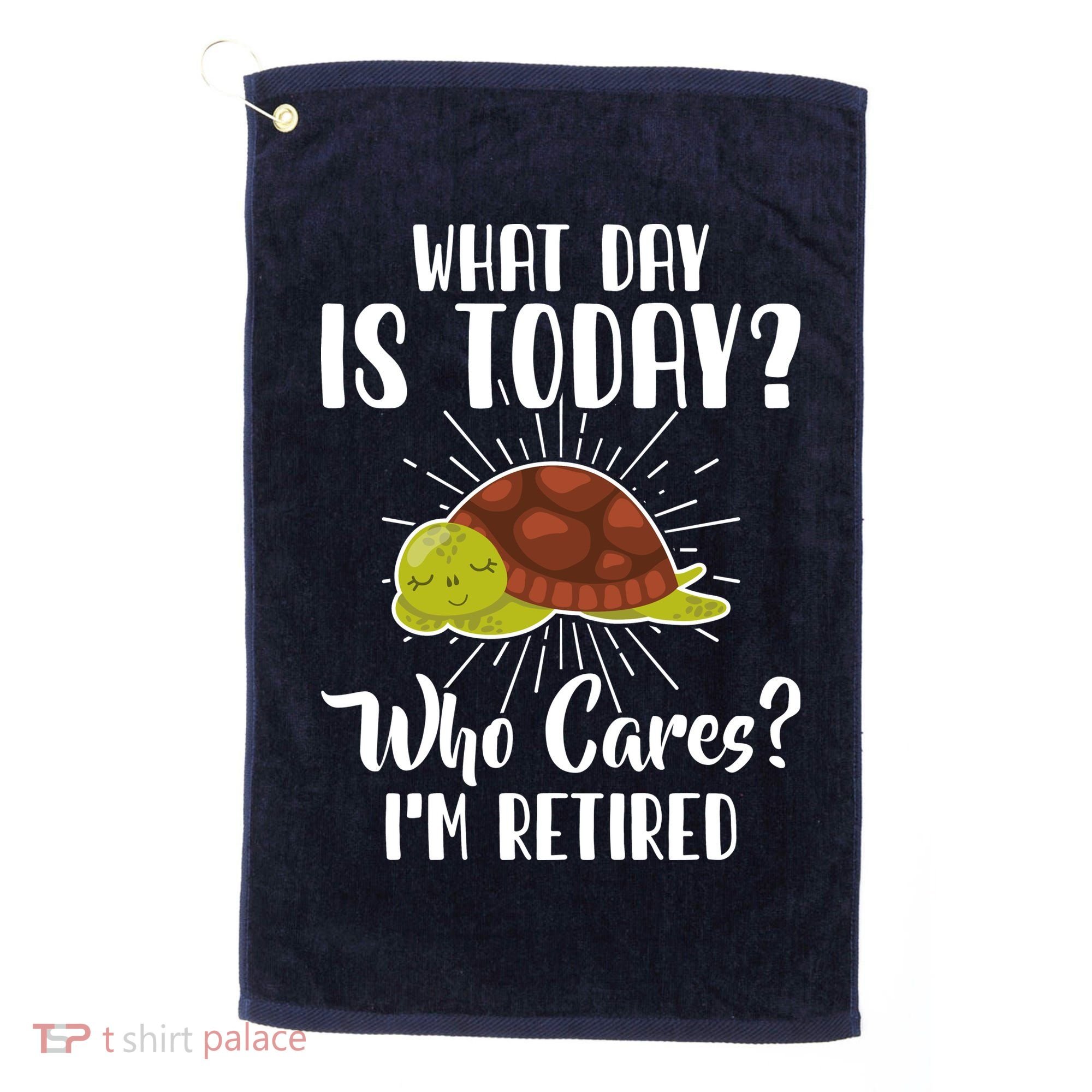 Retired Funny Retirement Gift Golf Towel