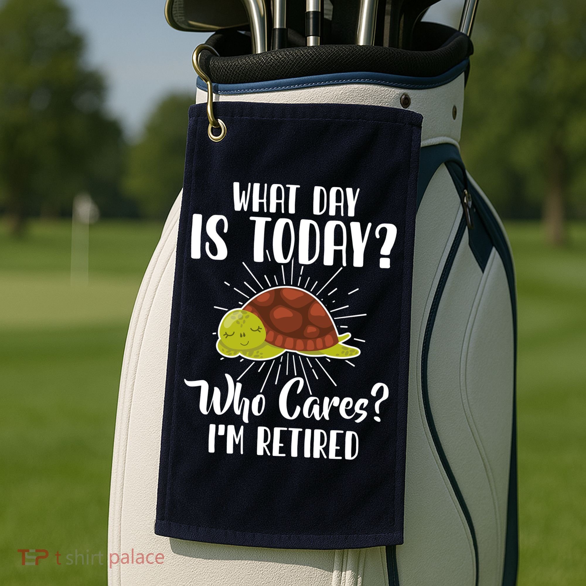 Retired Funny Retirement Gift Golf Towel