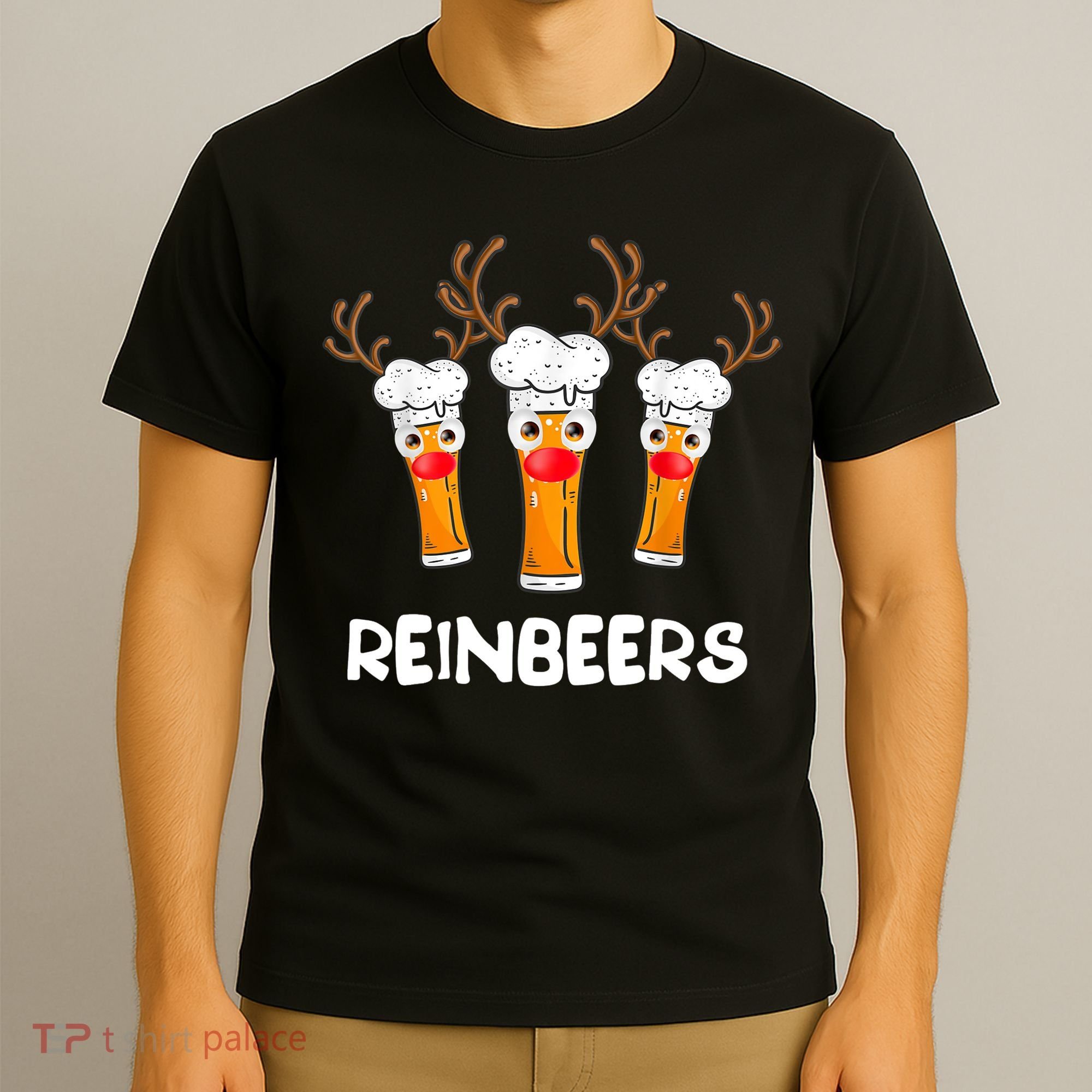 Reinbeers Funny Reindeer Beer Christmas Drinking Xmas Gift TShirt T-Shirt