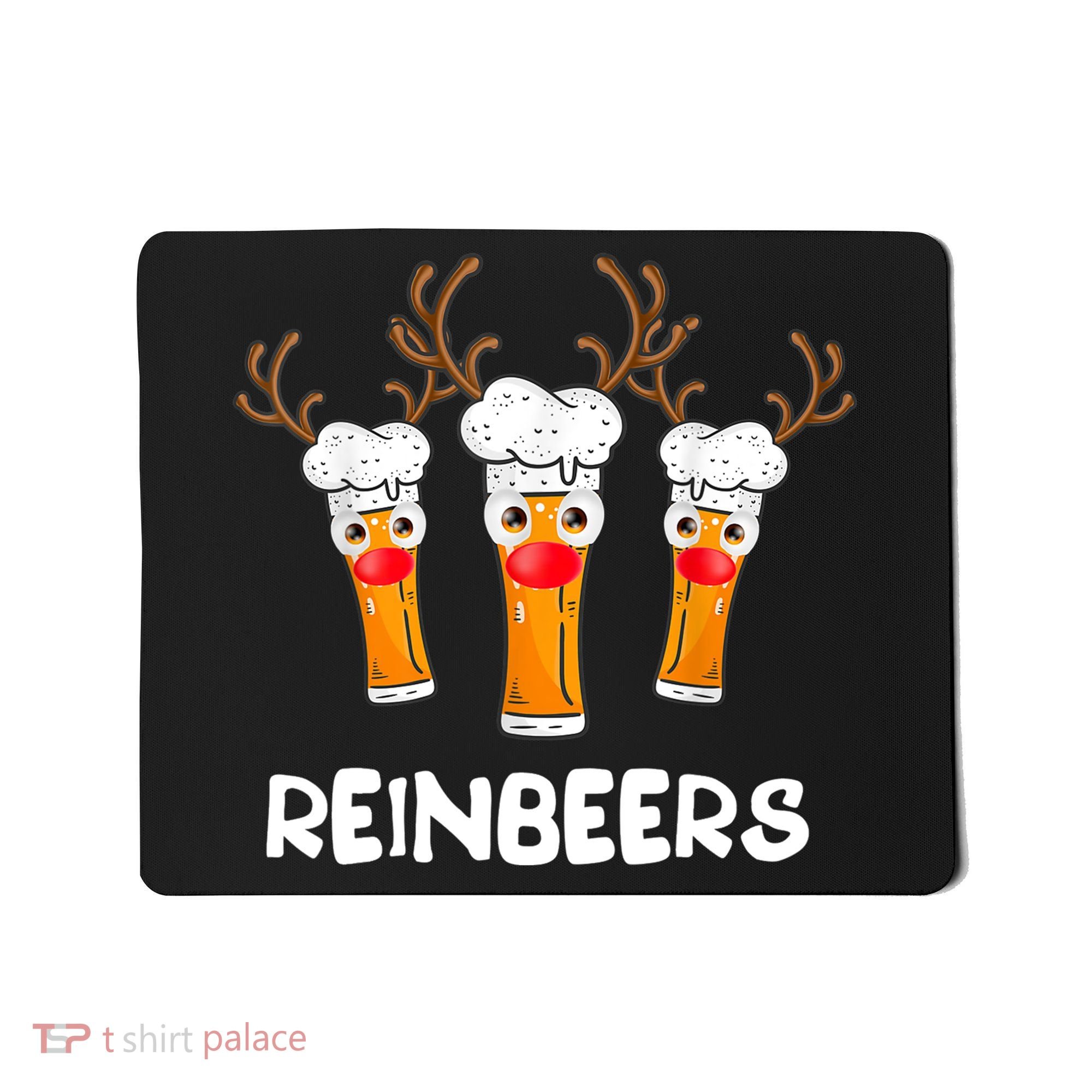 Reinbeers Funny Reindeer Beer Christmas Drinking Xmas Gift TShirt Mousepad