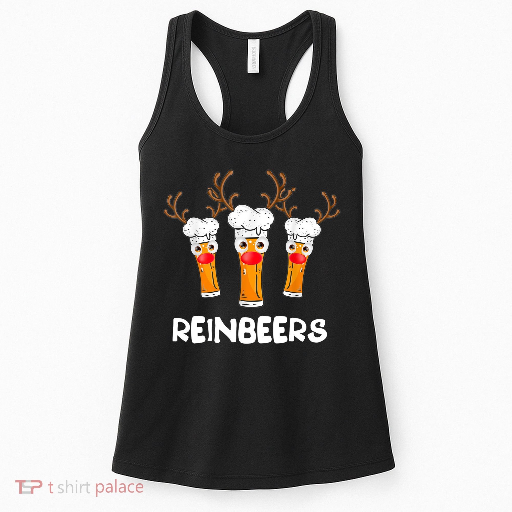 Reinbeers Funny Reindeer Beer Christmas Drinking Xmas Gift TShirt Women's Tank Top