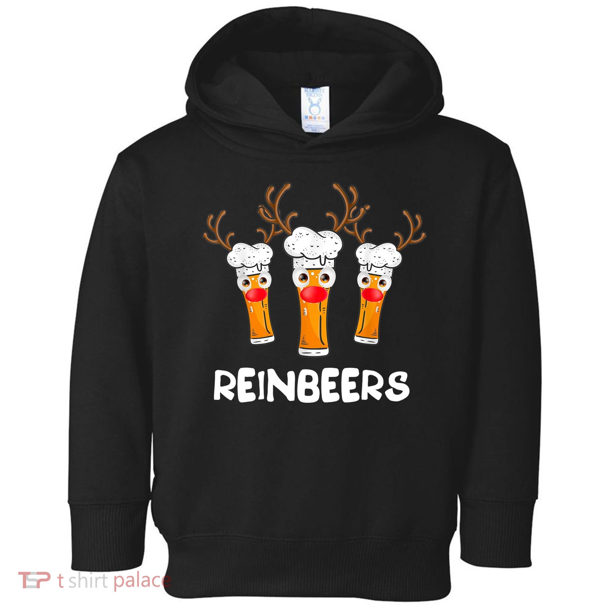 Reinbeers Funny Reindeer Beer Christmas Drinking Xmas Gift TShirt Toddler Hoodie
