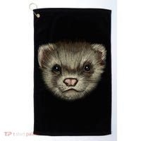 Realistic Ferret Golf Towel thumb 0