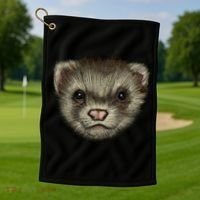 Realistic Ferret Golf Towel thumb 1