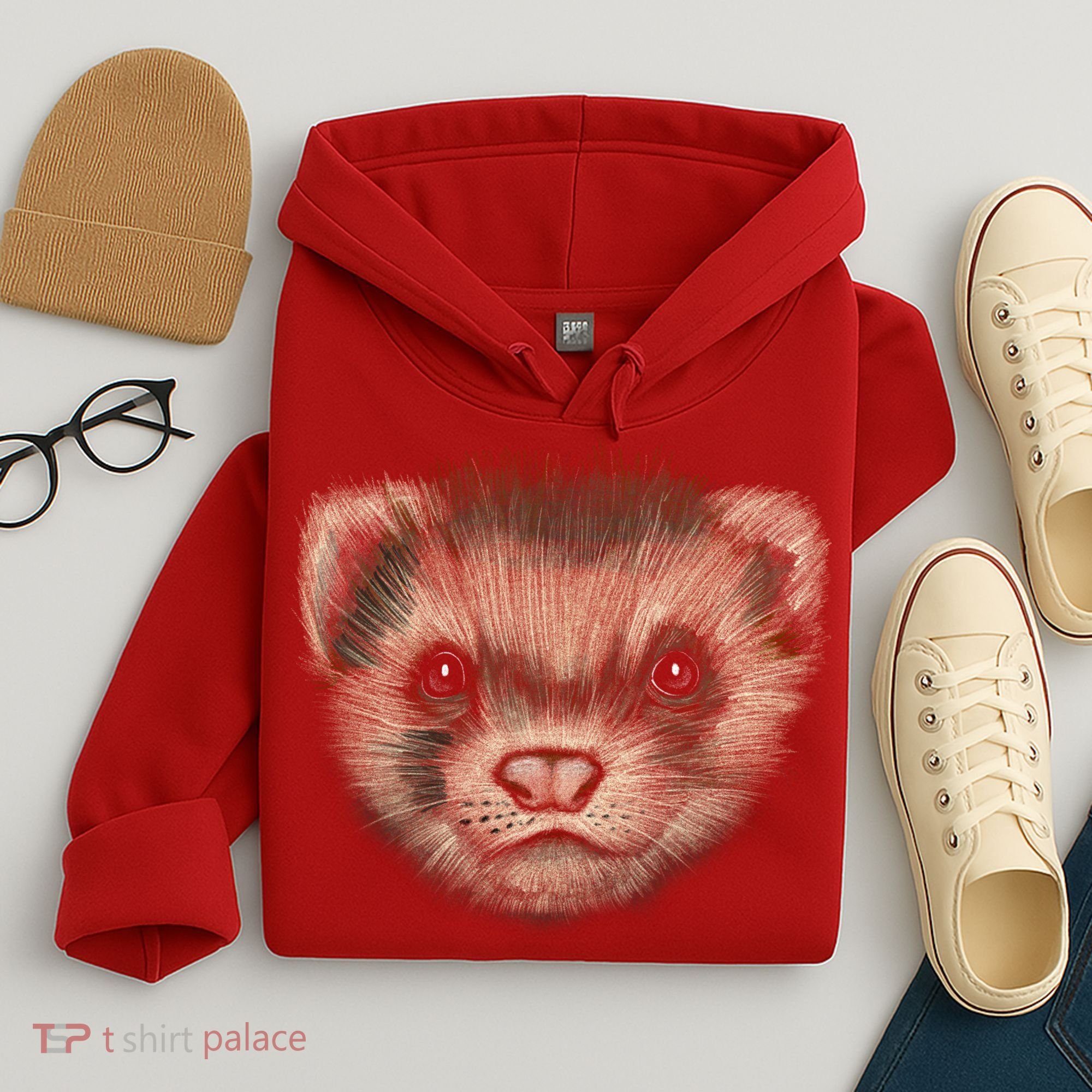Realistic Ferret Hoodie