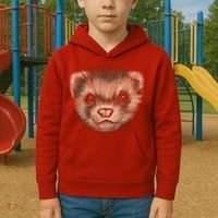 Realistic Ferret Kids Hoodie thumb 2