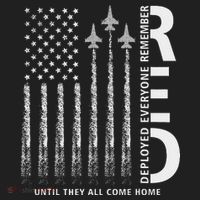 Red Friday Remember Everyone Deployed Military American Flag Women's Sweatshirt thumb 2
