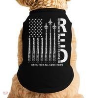 Red Friday Remember Everyone Deployed Military American Flag Doggie Tank thumb 0