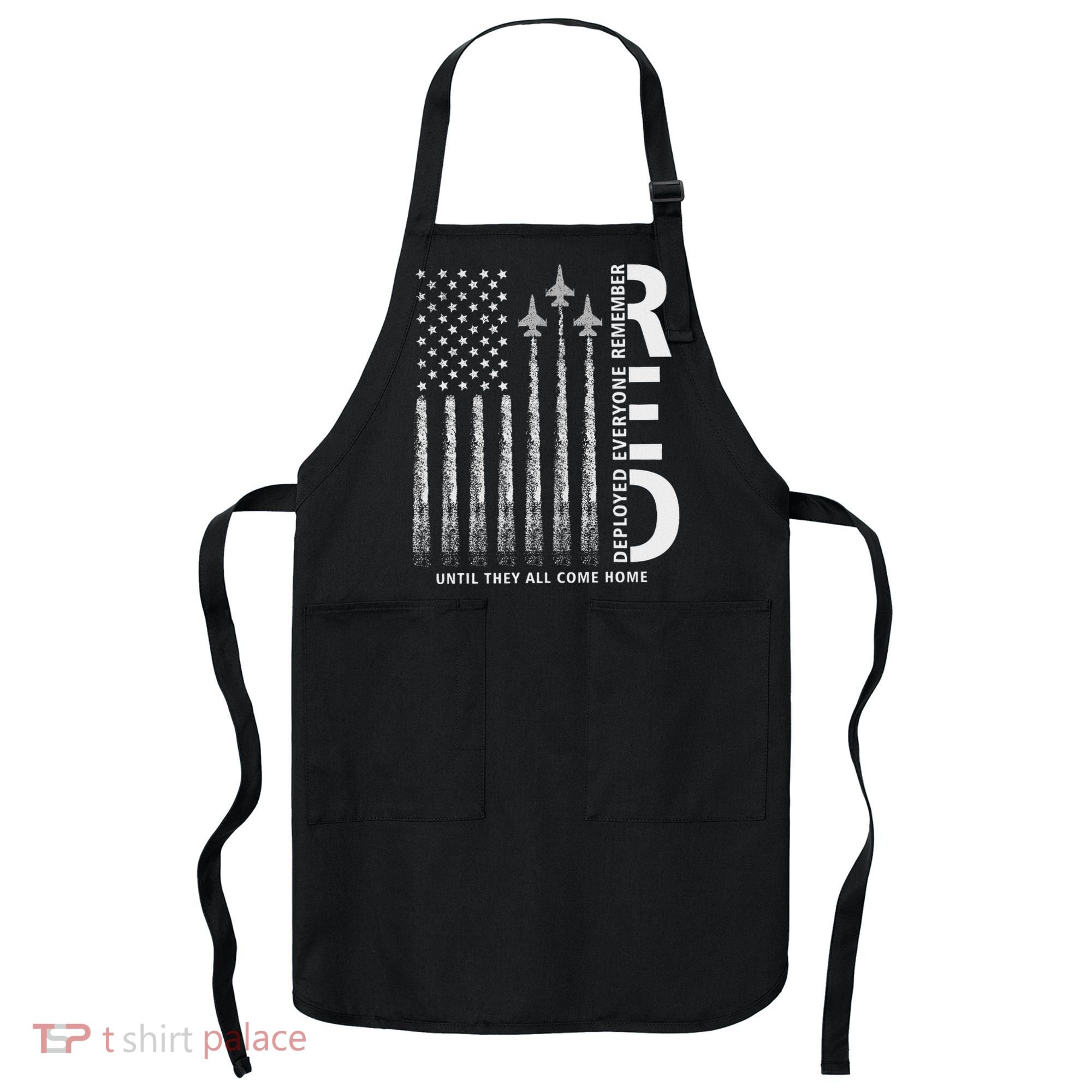 Red Friday Remember Everyone Deployed Military American Flag Apron