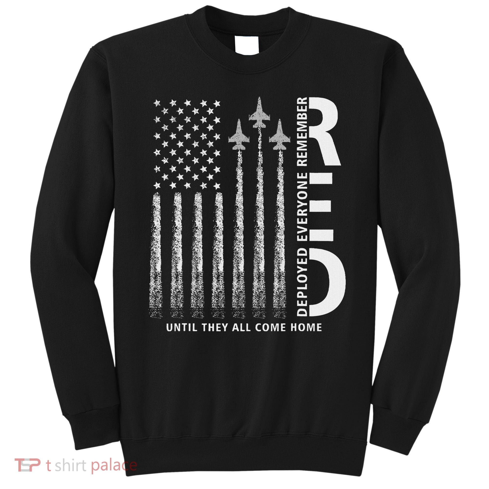 Red Friday Remember Everyone Deployed Military American Flag Sweatshirt