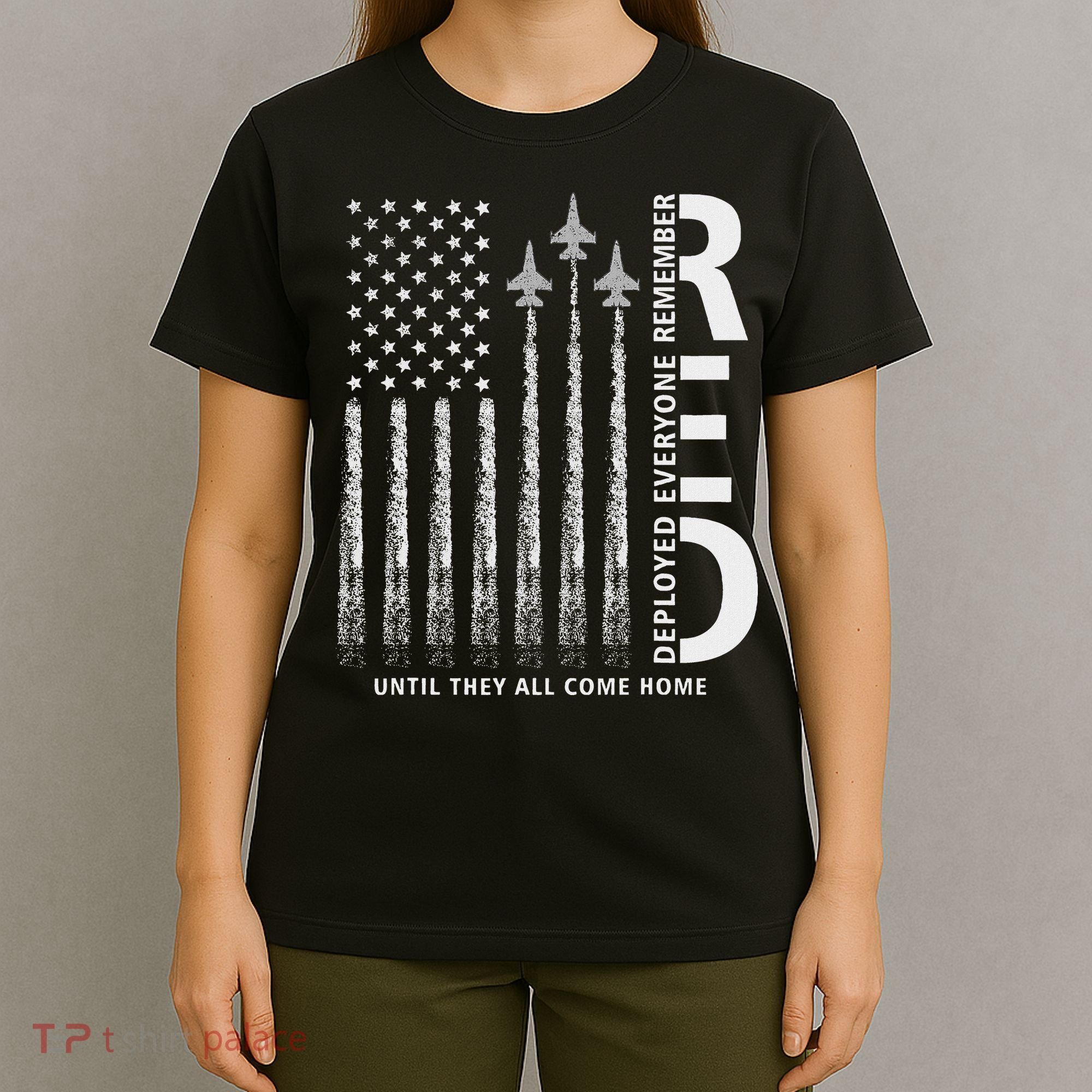 Red Friday Remember Everyone Deployed Military American Flag T-Shirt
