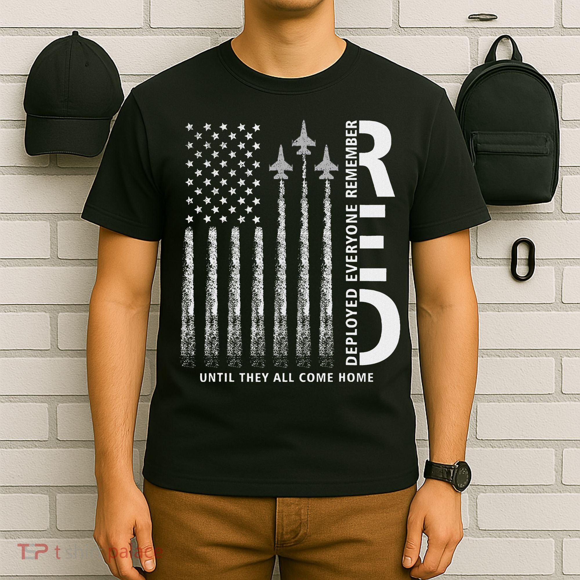 Red Friday Remember Everyone Deployed Military American Flag T-Shirt