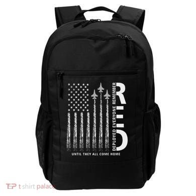 Red Friday Remember Everyone Deployed Military American Flag Backpack