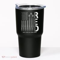 Red Friday Remember Everyone Deployed Military American Flag Tumbler thumb 0