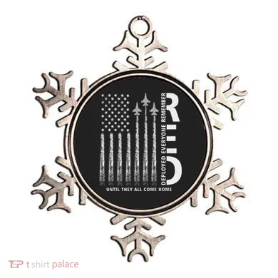 Red Friday Remember Everyone Deployed Military American Flag Ornament