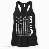 Red Friday Remember Everyone Deployed Military American Flag Women's Tank Top thumb 0