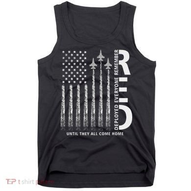Red Friday Remember Everyone Deployed Military American Flag Tank Top
