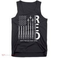 Red Friday Remember Everyone Deployed Military American Flag Tank Top thumb 0