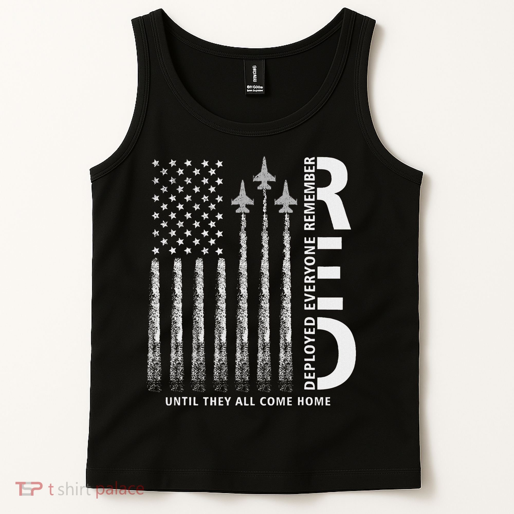 Red Friday Remember Everyone Deployed Military American Flag Tank Top