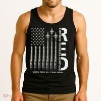 Red Friday Remember Everyone Deployed Military American Flag Tank Top thumb 3