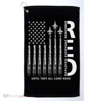 Red Friday Remember Everyone Deployed Military American Flag Golf Towel