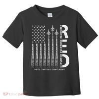 Red Friday Remember Everyone Deployed Military American Flag Toddler T-Shirt thumb 0