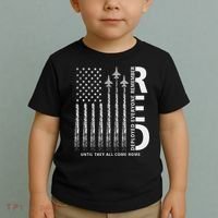 Red Friday Remember Everyone Deployed Military American Flag Toddler T-Shirt thumb 2