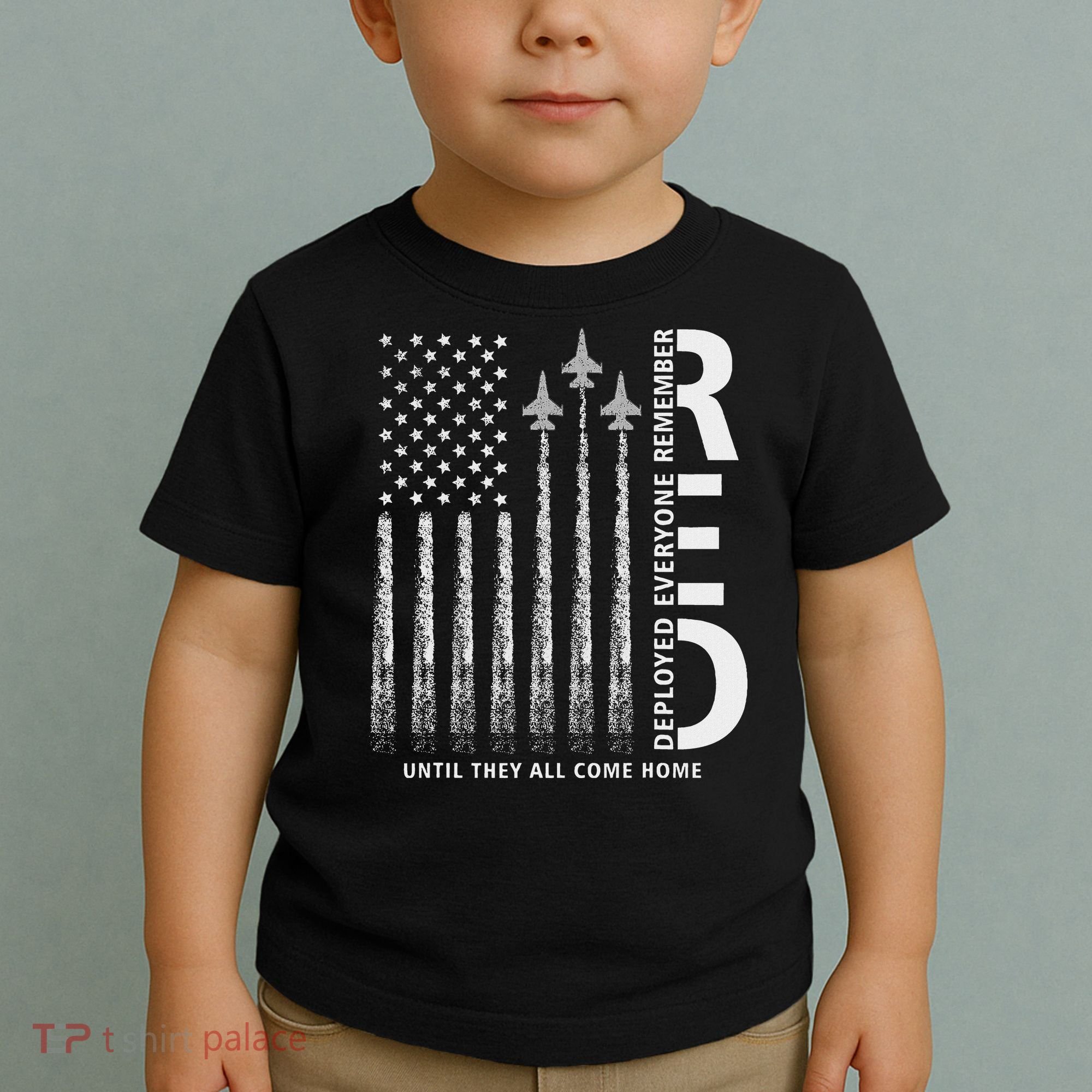 Red Friday Remember Everyone Deployed Military American Flag Toddler T-Shirt