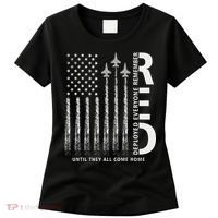 Red Friday Remember Everyone Deployed Military American Flag Women's T-Shirt thumb 0