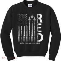 Red Friday Remember Everyone Deployed Military American Flag Kids Sweatshirt thumb 0