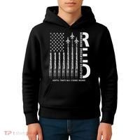 Red Friday Remember Everyone Deployed Military American Flag Kids Hoodie thumb 4