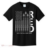 Red Friday Remember Everyone Deployed Military American Flag Kids T-Shirt thumb 0