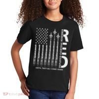 Red Friday Remember Everyone Deployed Military American Flag Kids T-Shirt thumb 2