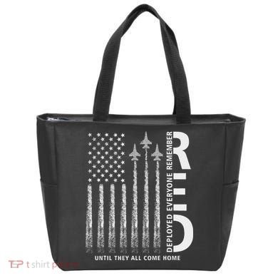 Red Friday Remember Everyone Deployed Military American Flag Tote Bag