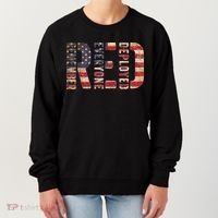 Red Fridays Remember Everyone Deployed American Flag Women's Sweatshirt thumb 0